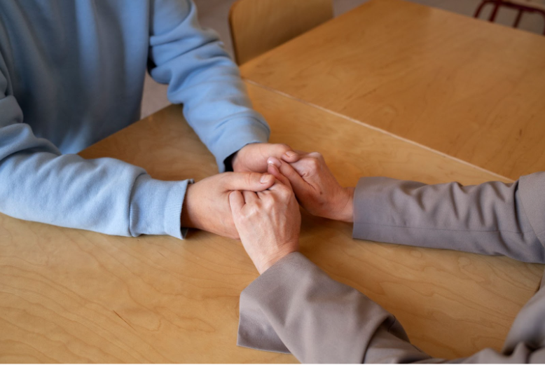 Drug addicted patient getting consulted with the doctor