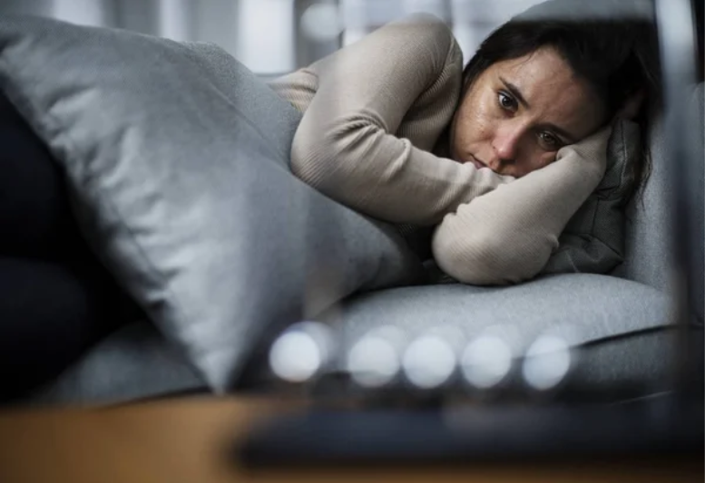 A woman suffering from mental illness
